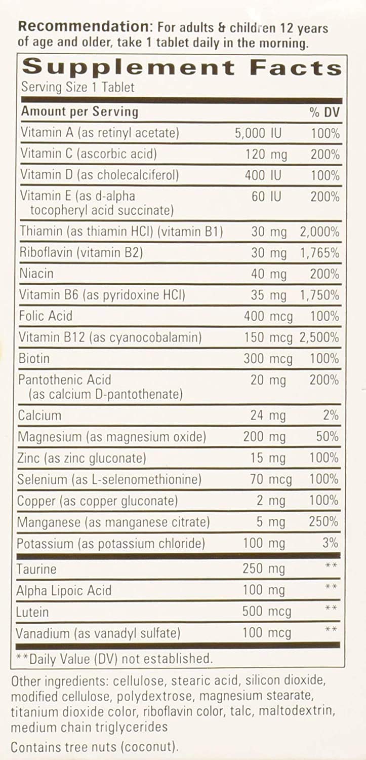 Alpha Betic Once Daily Multivitamin for Diabetics Tablet 90 Count
