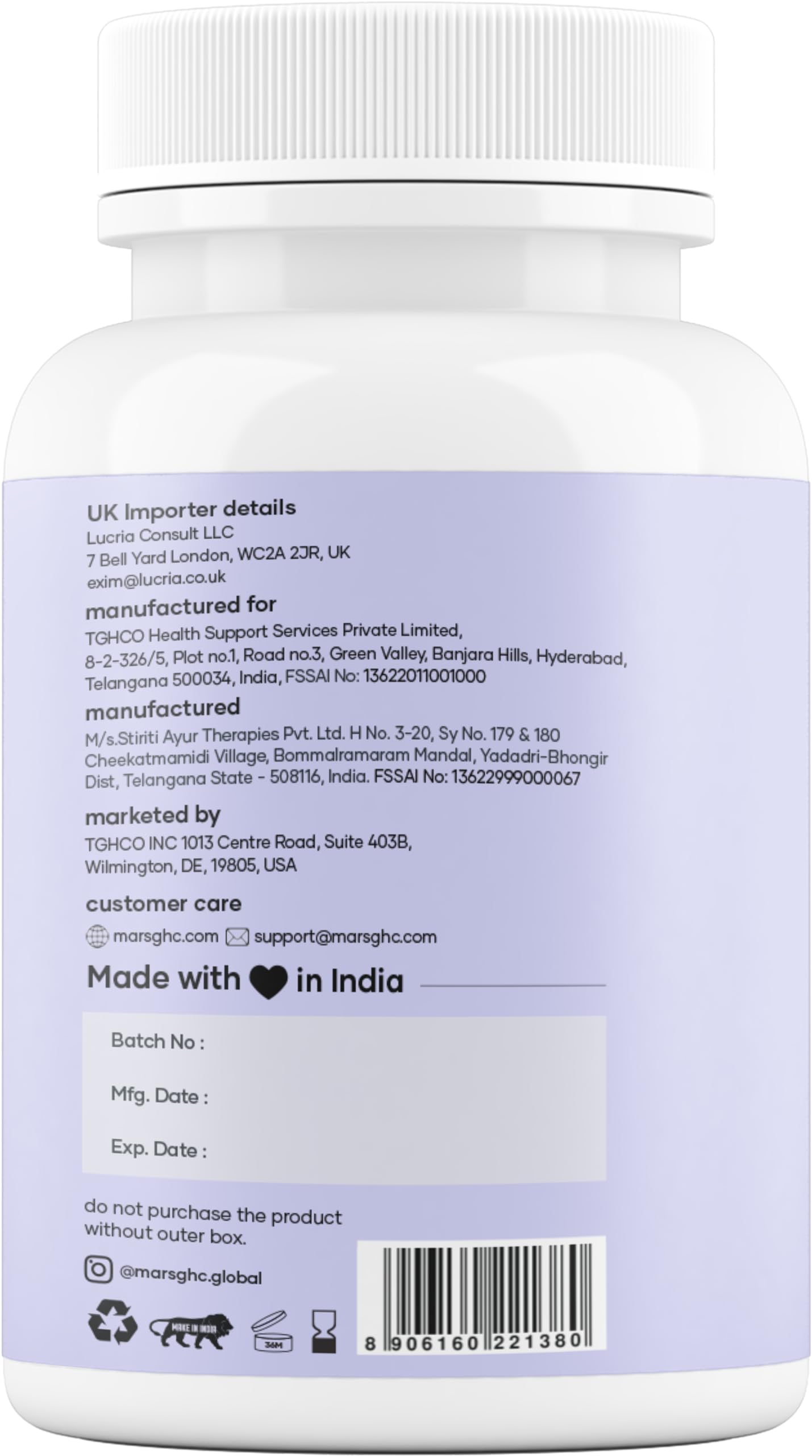 Mars by GHC NitroBurn Combo: Powered by Nitric Oxide & Himalayan Berberine Capsules, 2 Count