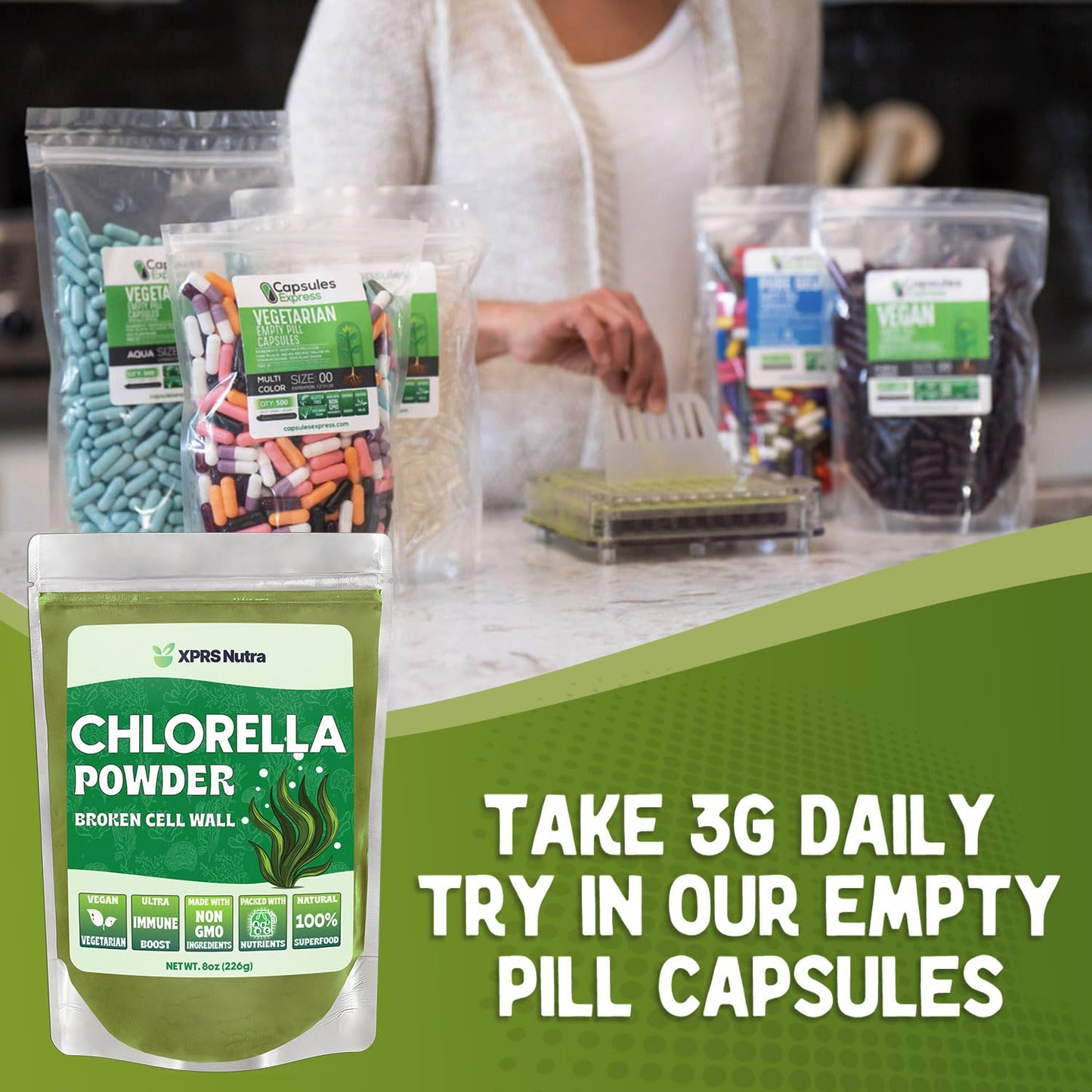 XPRS Nutra Chlorella Powder 8 Ounce