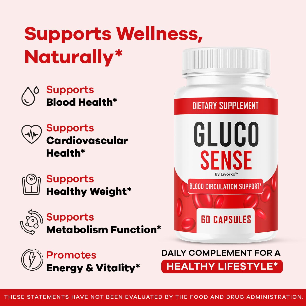 LIVORKA GlucoSense Capsules, 60 Count