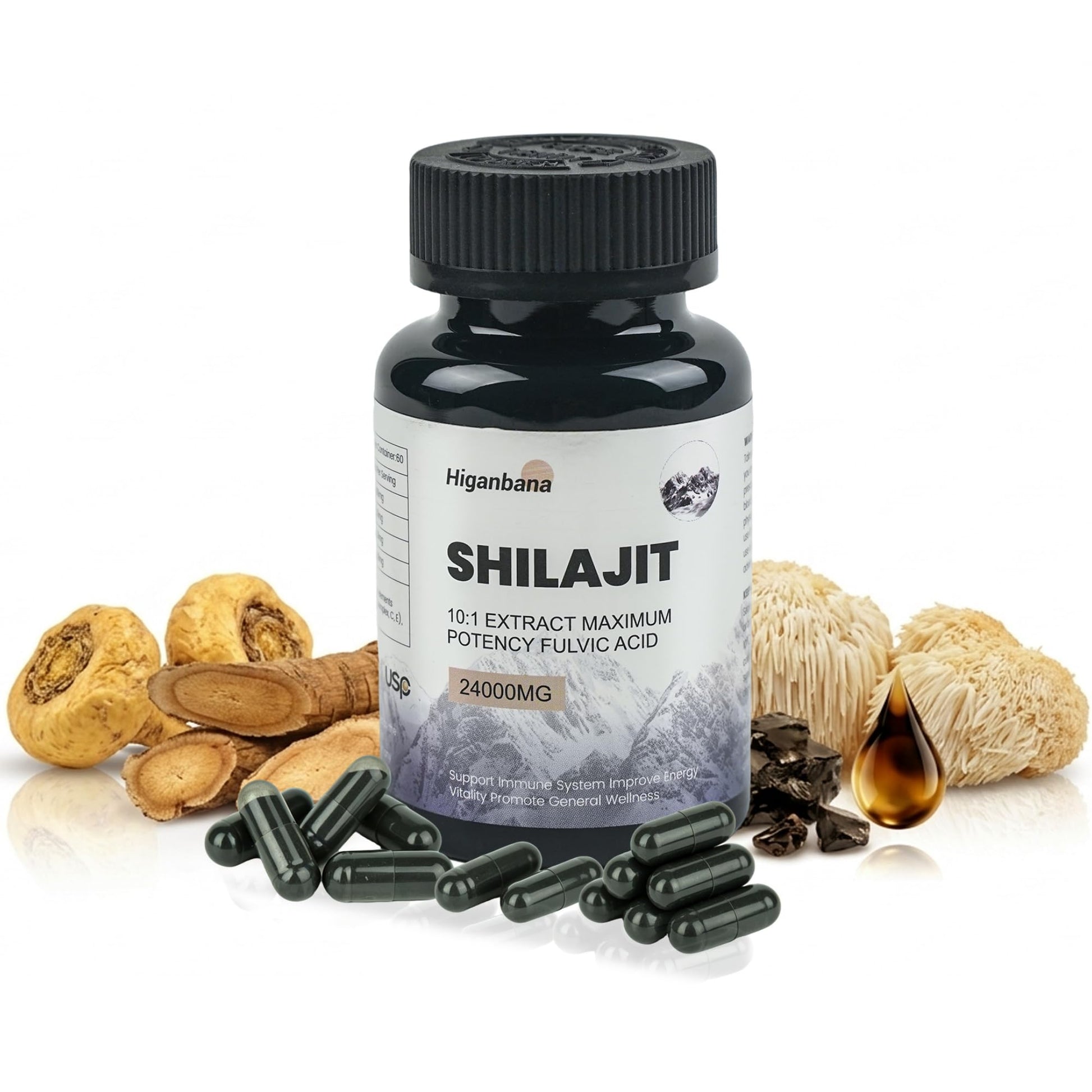 Higanbana Himalayan Shilajit Pro Max Capsule, 60 Capsules