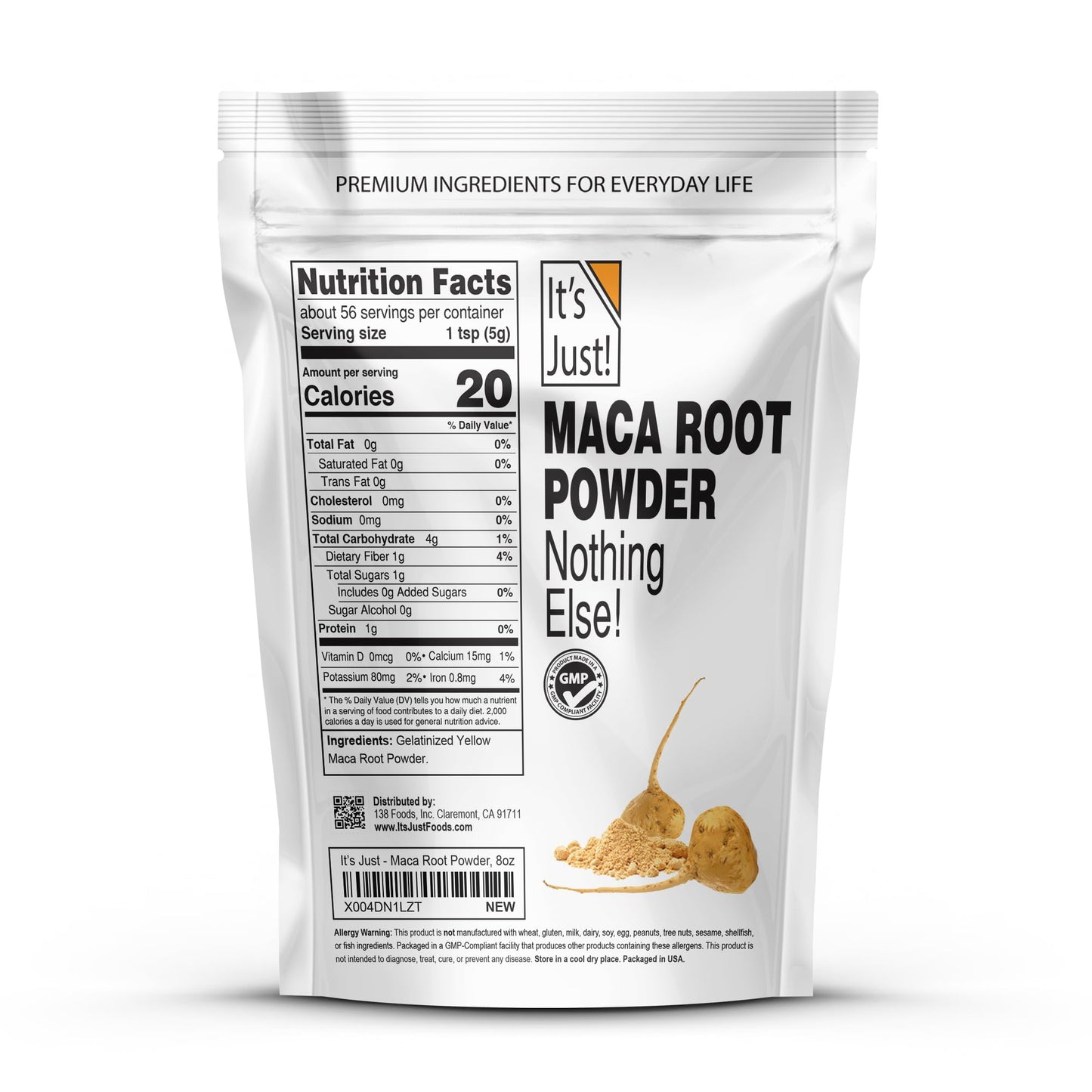 It's Just! Yellow Maca Root Powder, 10oz
