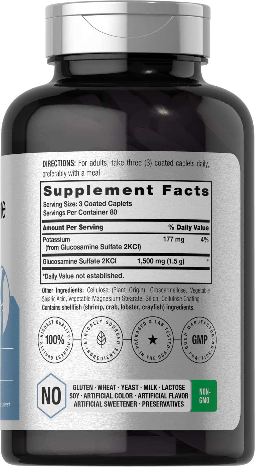 Horbäach Glucosamine Sulfate 1500mg Caplets 240
