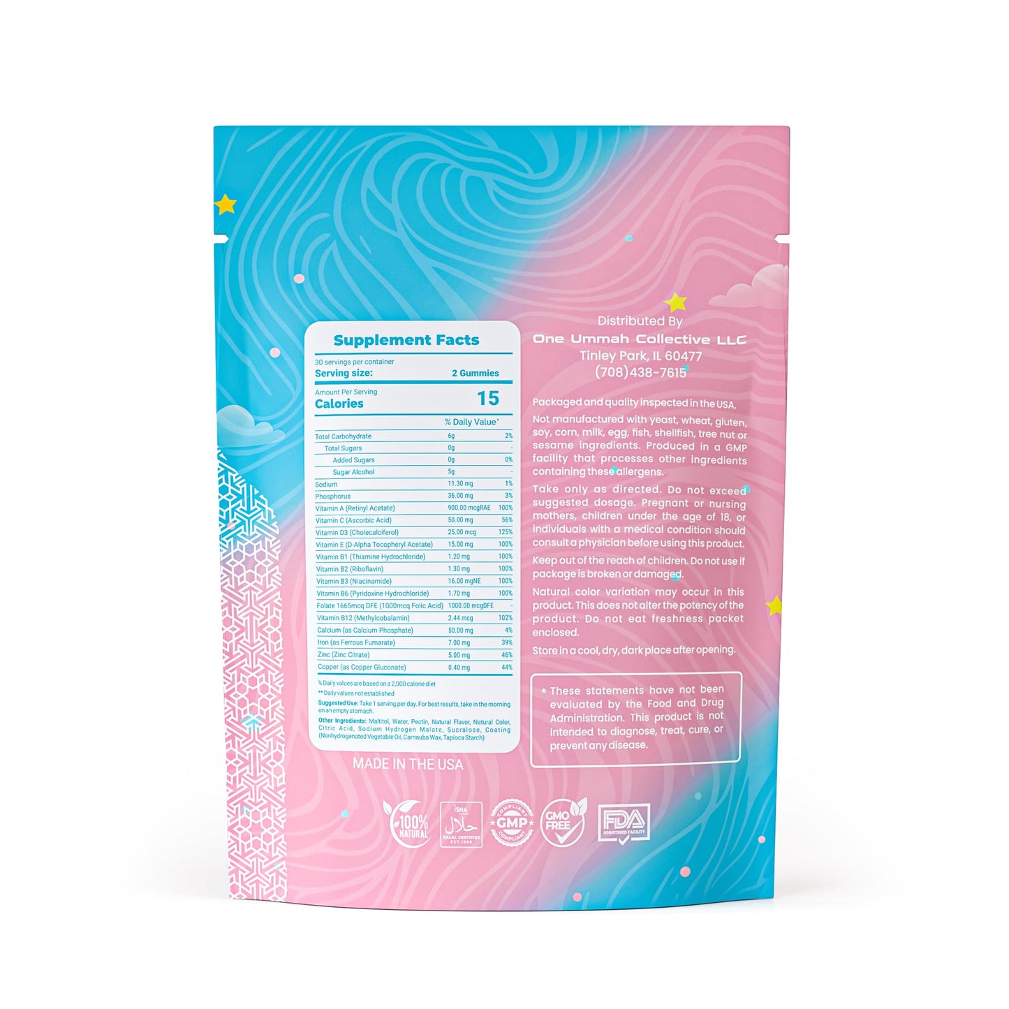 One Ummah Prenatal Gummies Gummy 60 Count