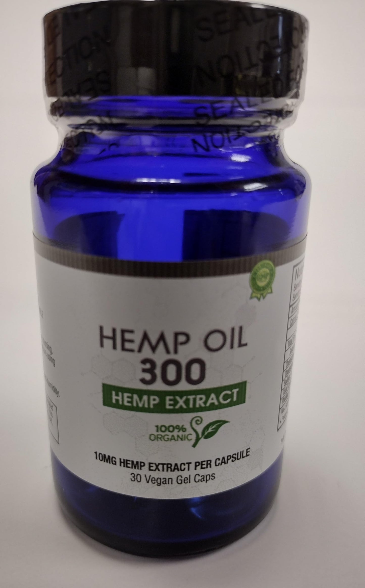 Absolute Nutrition Hemp Oil Capsules, 30 Count, 100% Organic Hemp Extract, Omega-3-6-9, CO2 Extracted, with MCT Oil
