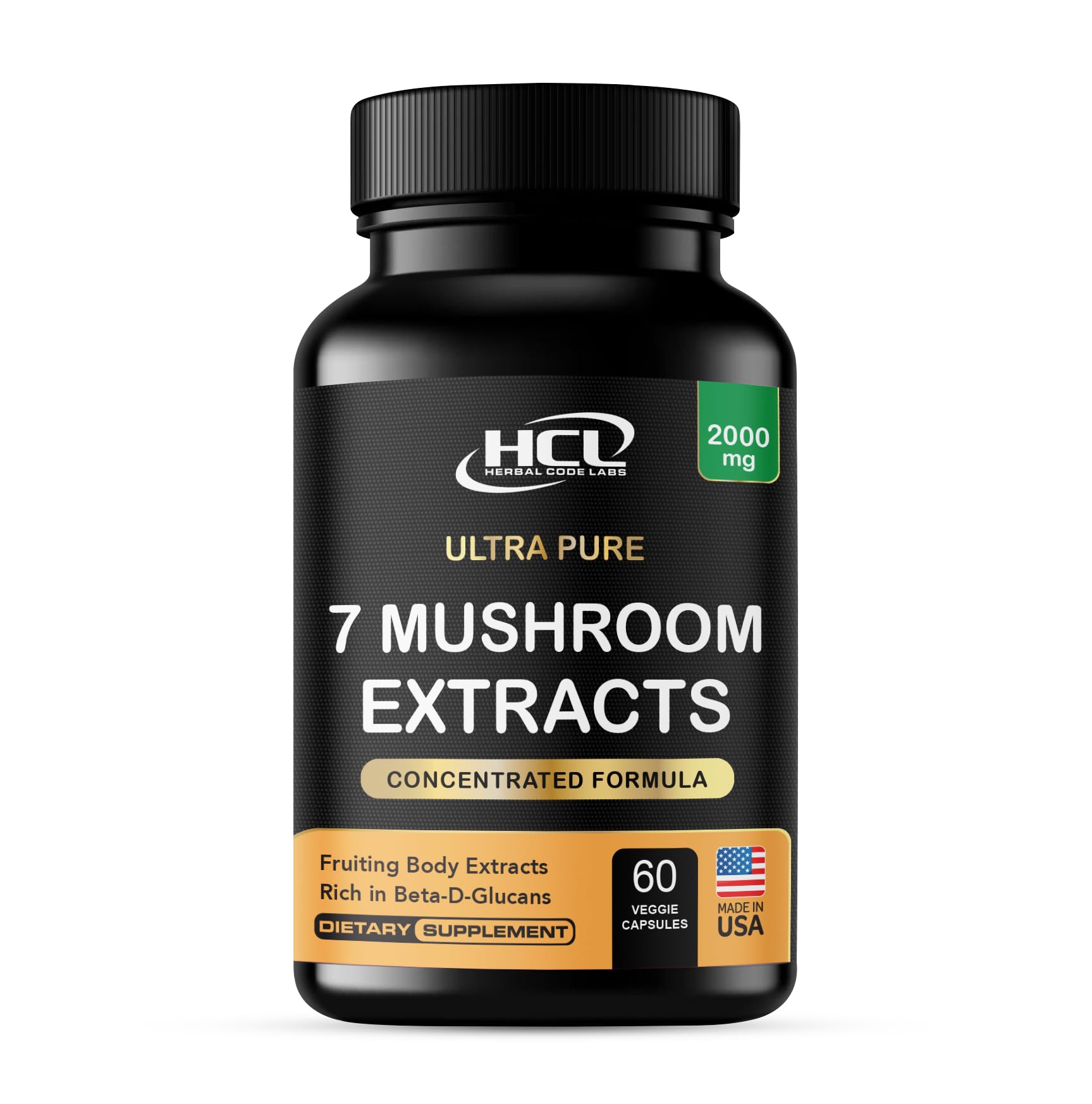 HCL Herbal Code Labs Mushroom Extract Complex Capsules 60 Count
