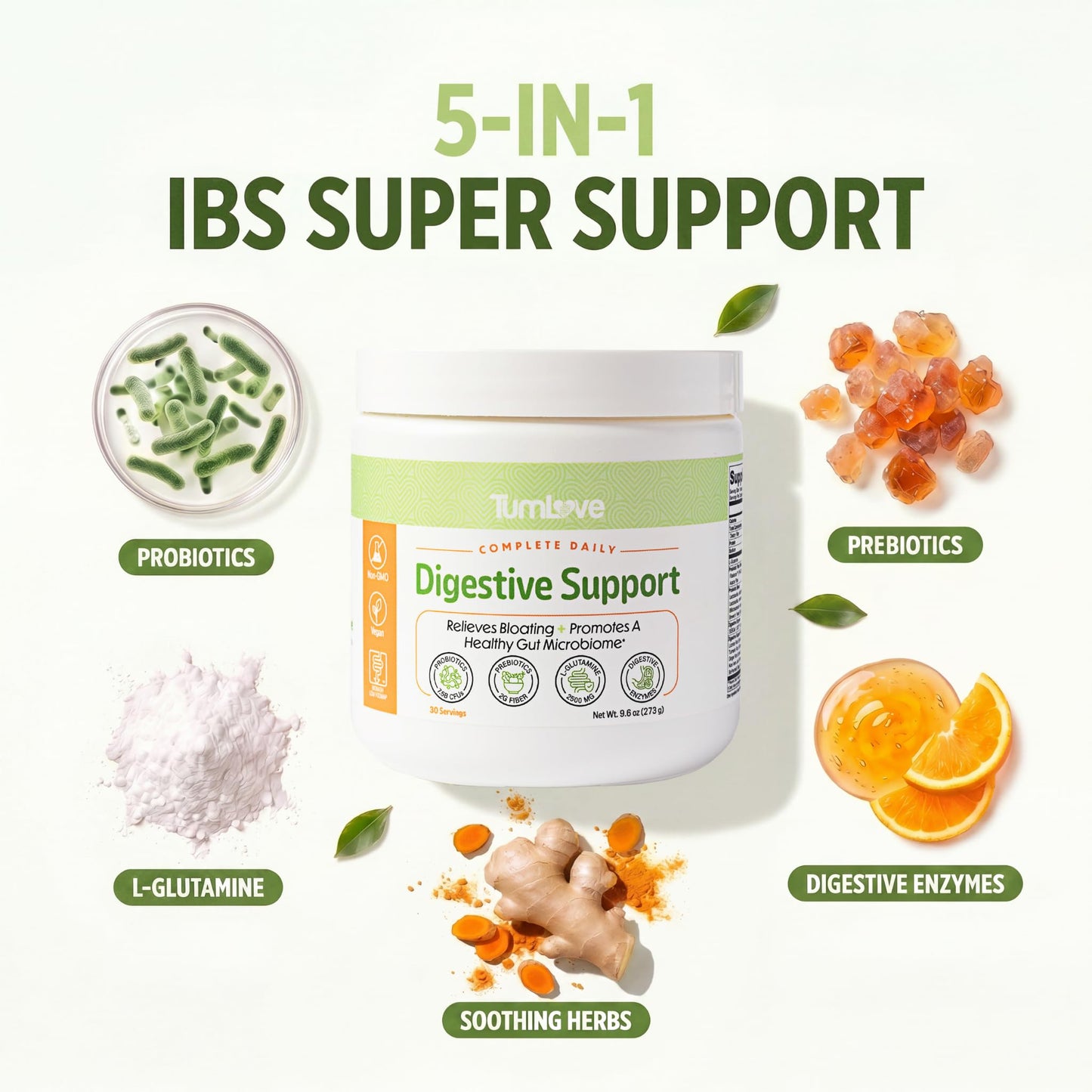 TumLove Digestive Support Powder 9.6 Ounce