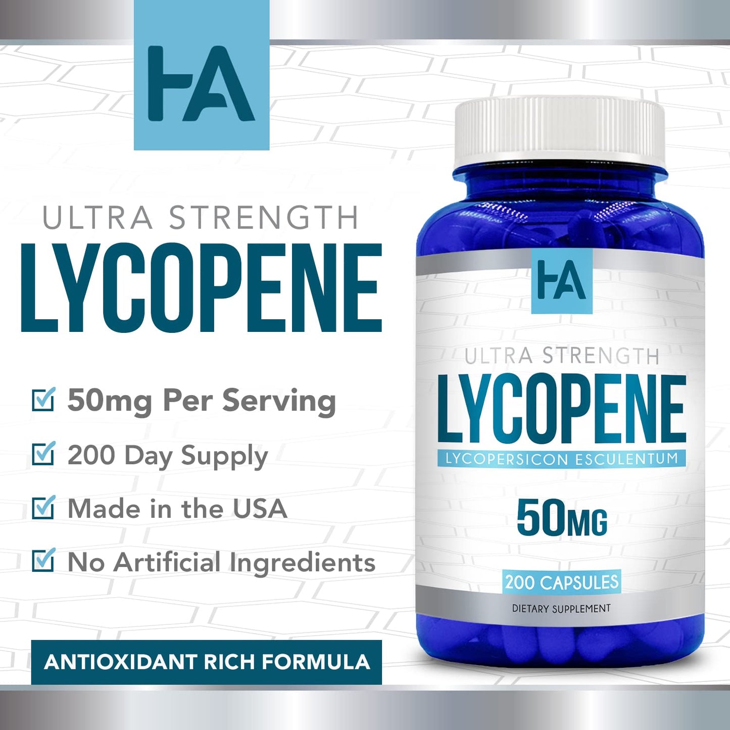 Generic Tomato-Based Lycopene 50mg Supplement Capsule, 200 Count