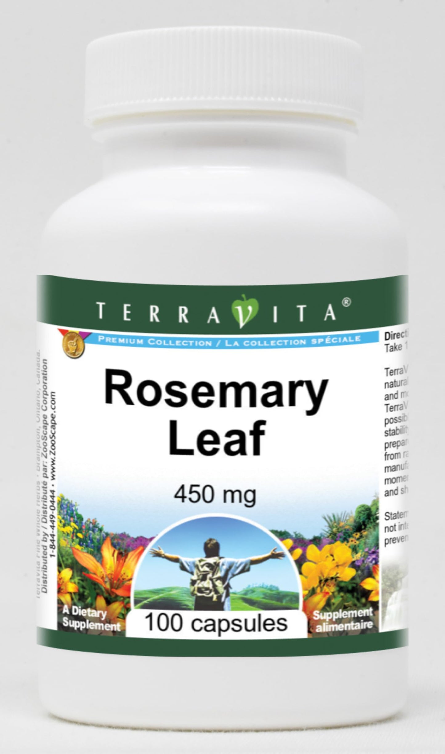 Terravita Rosemary Leaf 450 mg Capsules, 100 Count