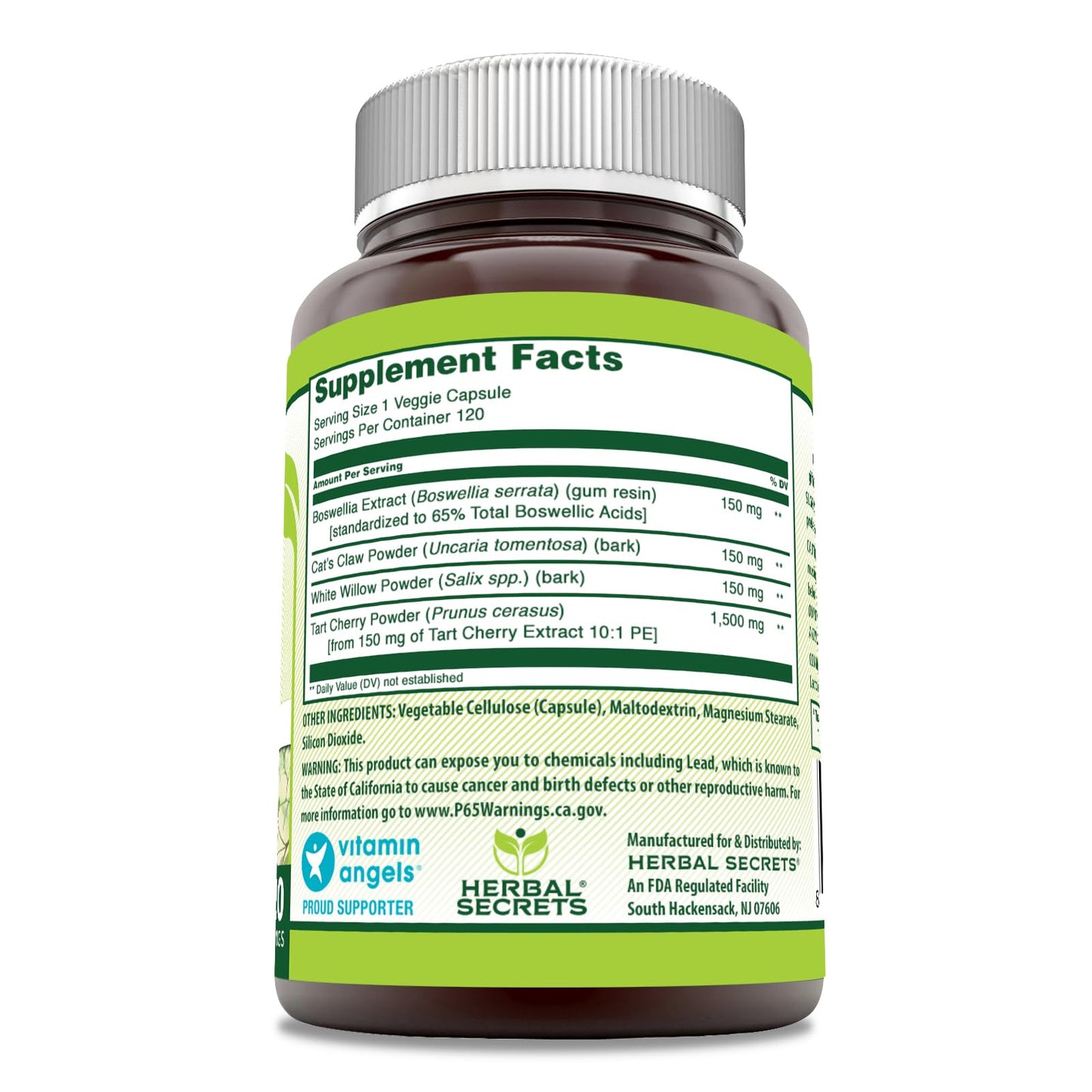 Herbal Secrets Joint Care 1950 Mg per Serving Supplement Capsule 120 Count
