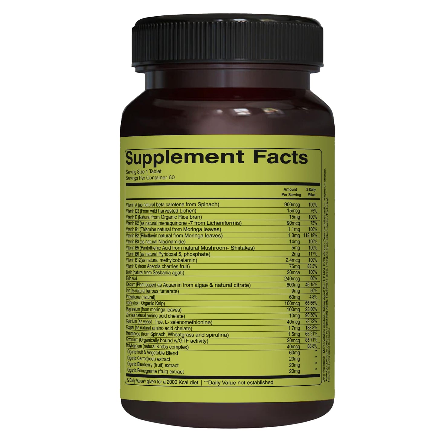 Pure Nutrition Natural Treasures Whole Food Multivitamin for Women Tablets 60 Count