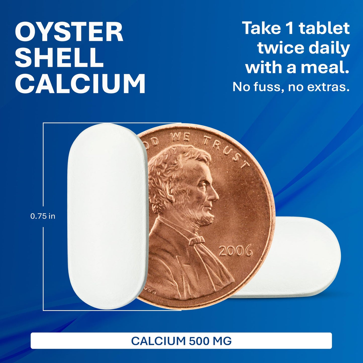 MAJOR Oyster Shell Calcium 500mg Tablets, 3000 Tablets