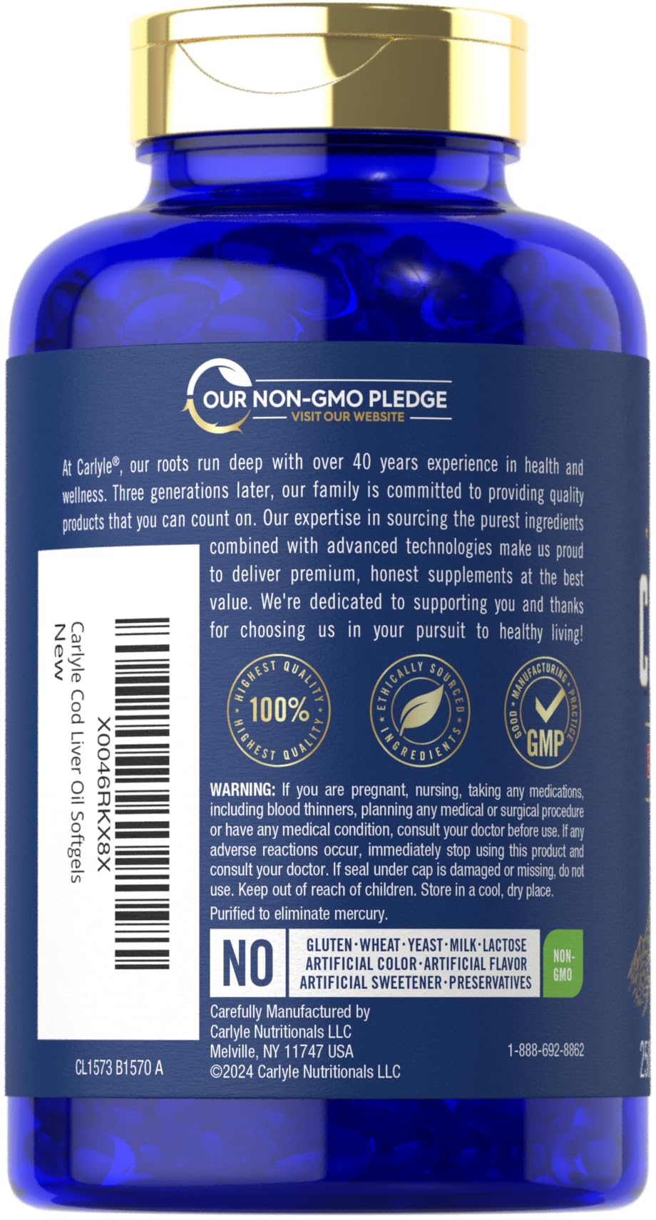 Carlyle Cod Liver Oil Softgels 250