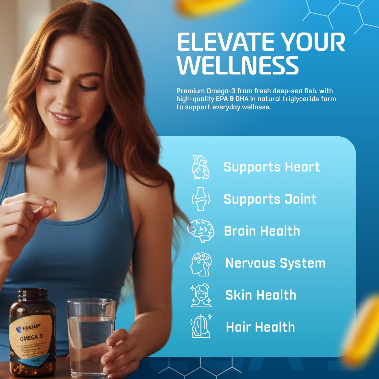 Fuelup Omega 3 (TG) 1000 mg, 90 Softgels