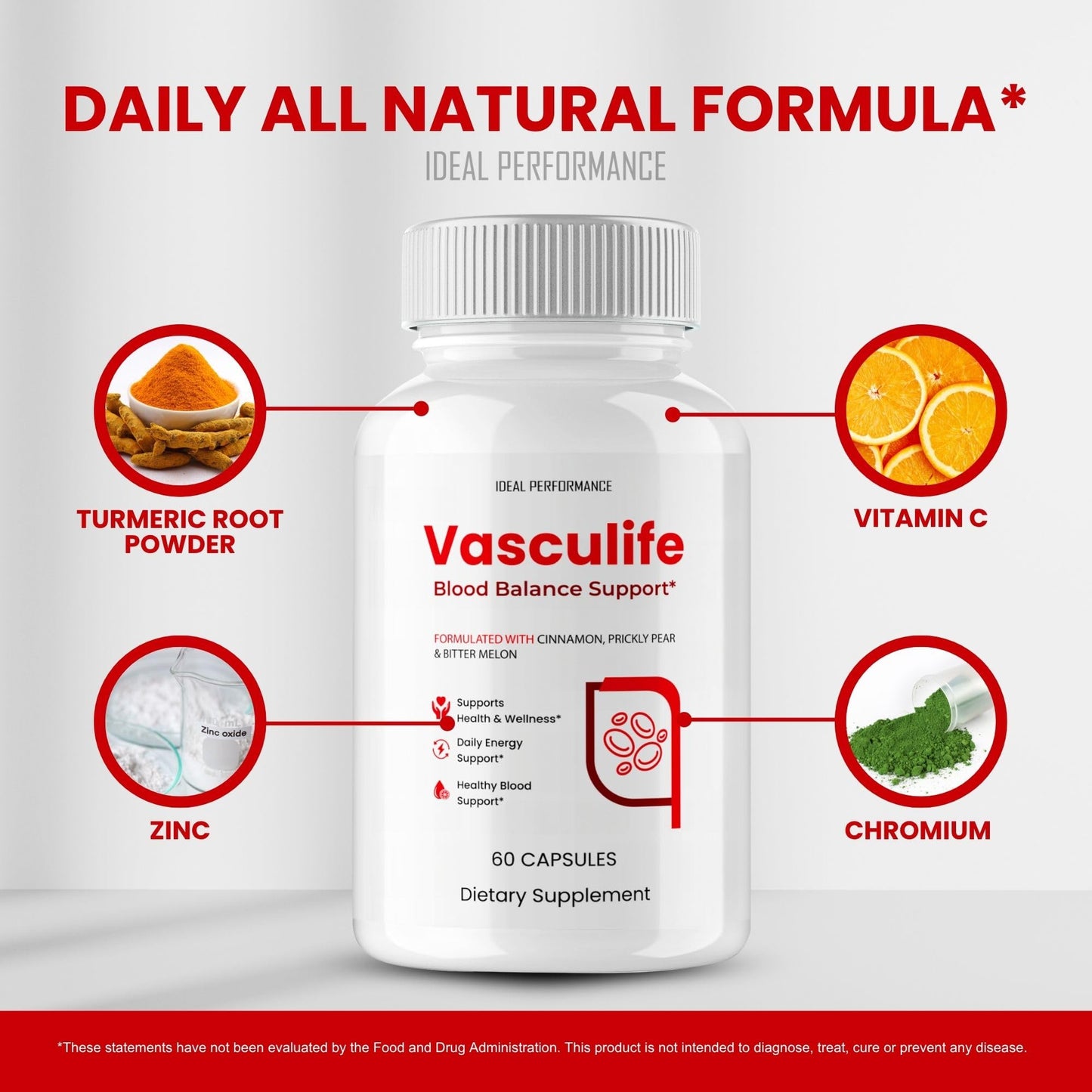 IDEAL PERFORMANCE Vasculife Blood Balance Support Capsules, 180 Capsules
