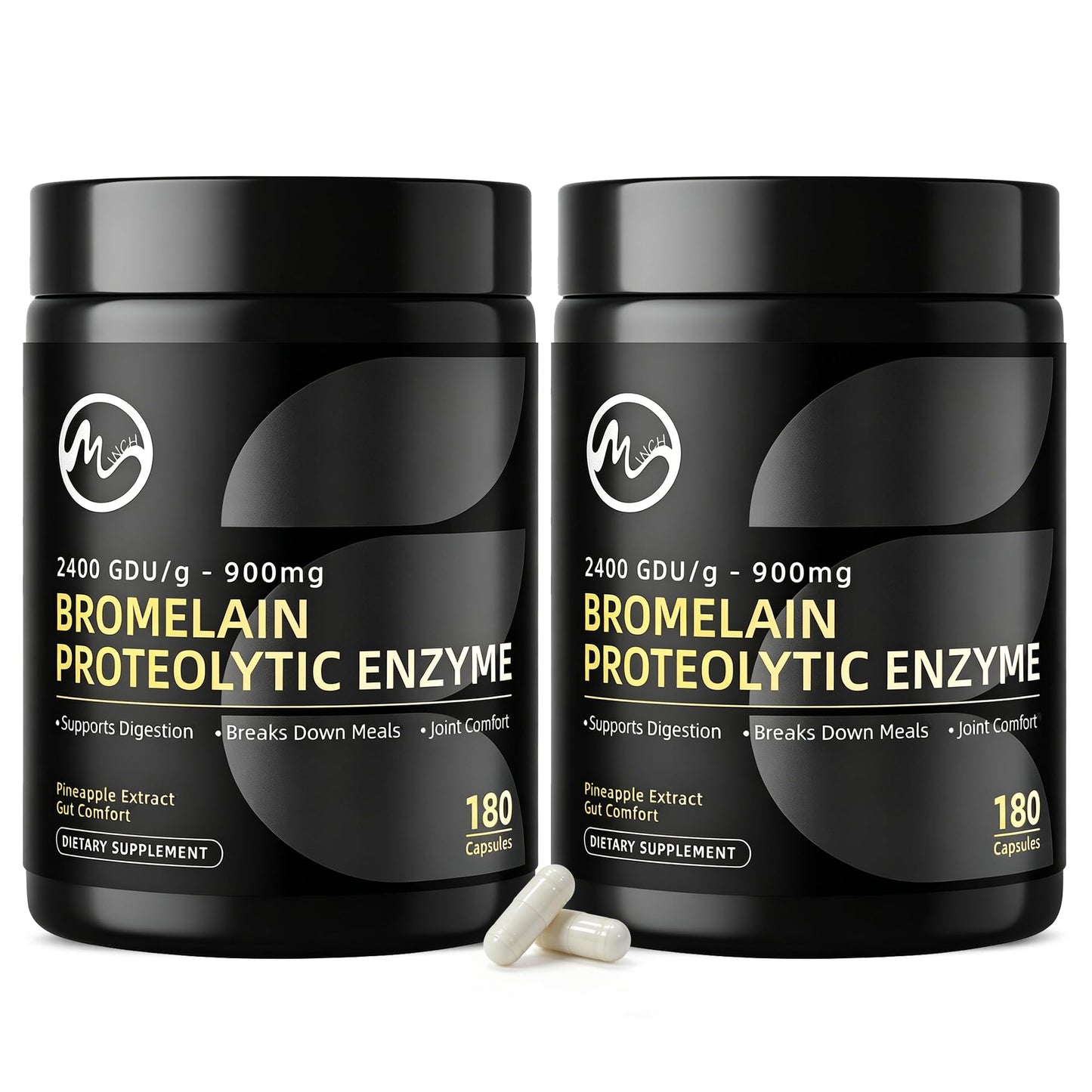 M inch Bromelain 900mg 2400 GDU/g Pineapple Enzyme Capsule 360 Count