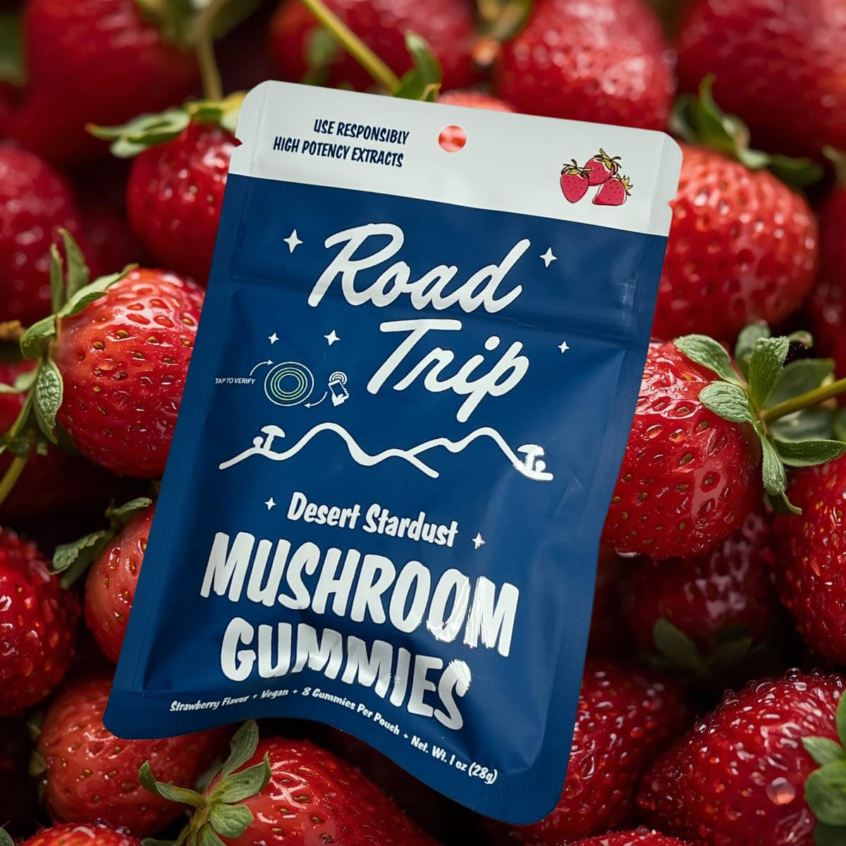 Generic Road Trip Desert Stardust Mushroom Extract Gummies Nootropic Blend, 3-Pack