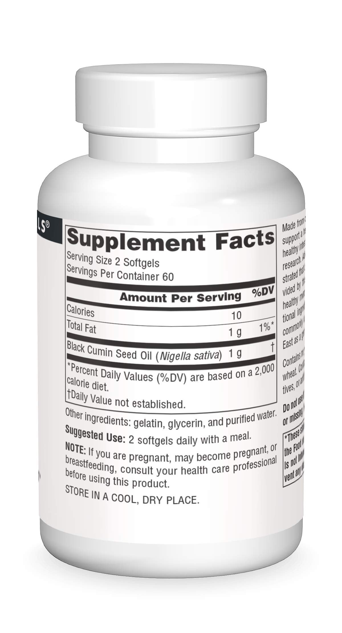 Source Naturals Black Cumin Seed Oil for Respiratory Support Softgel 120