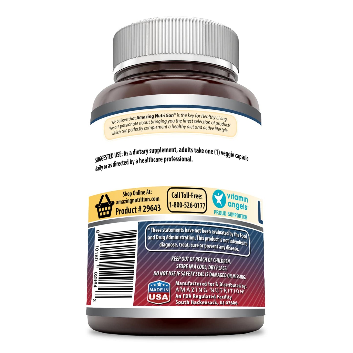 Amazing Nutrition Reduced L-Glutathione Supplement Capsule 60 Count