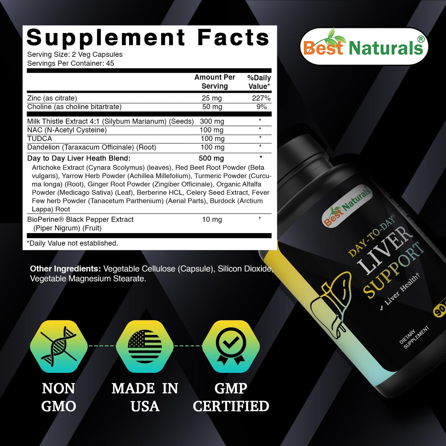 Best Naturals Day to Day Liver Support, 90 Tablets