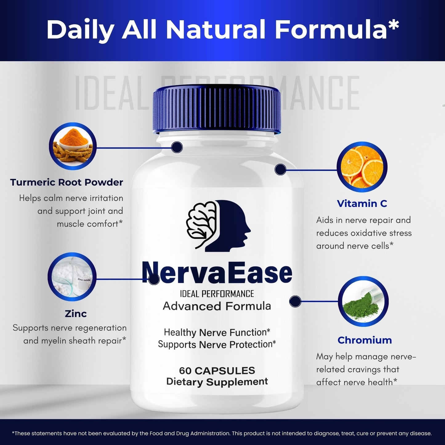 IDEAL PERFORMANCE NervaEase Nerve Supplement Capsules 60 Count