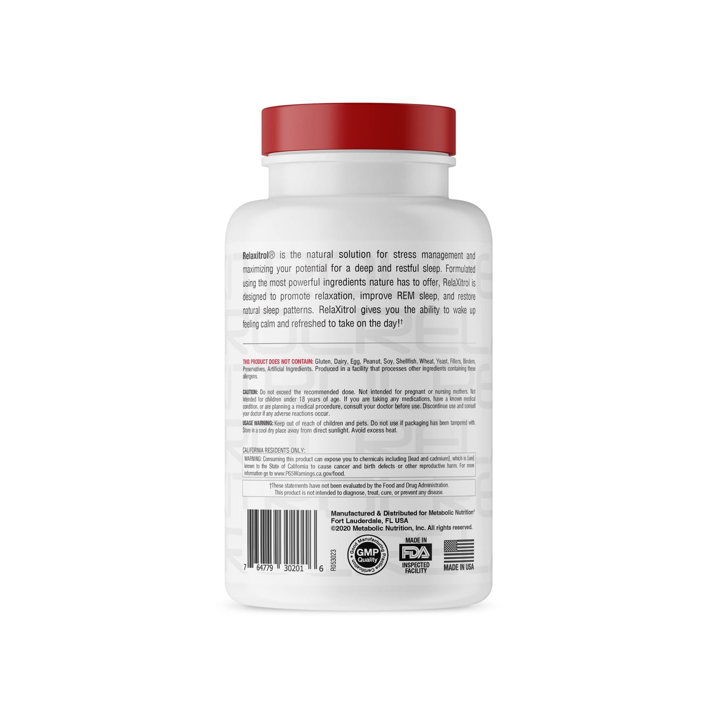 Metabolic Nutrition Relaxitrol - Relaxation and Sleep Catalyst Capsule, 60 Capsules