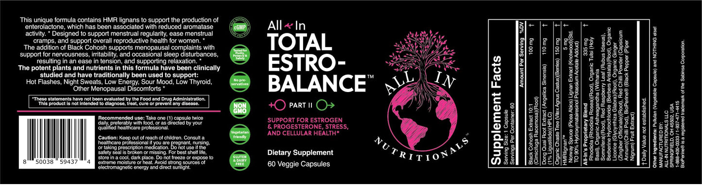 All In Nutritionals Total Estro Balance Part II Capsule, 60 Count