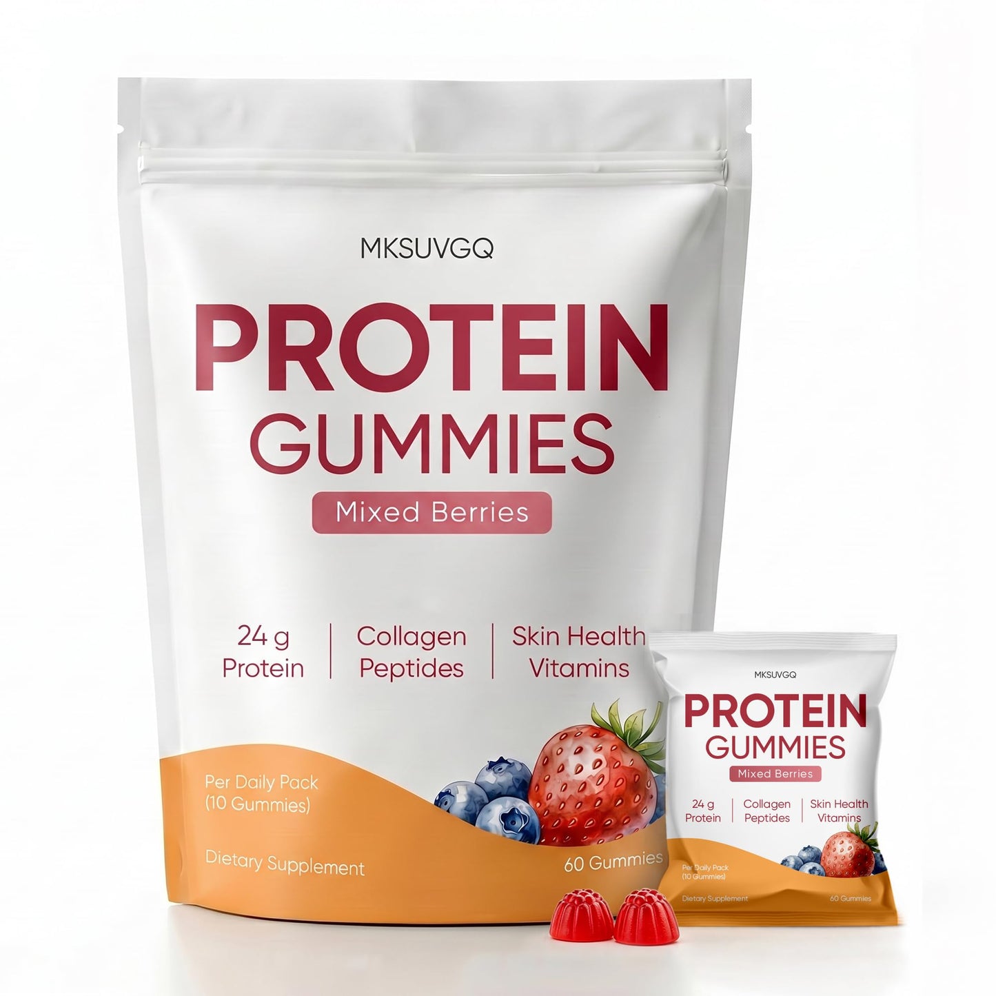 MKSUVGQ Protein Gummies, 60 Gummies