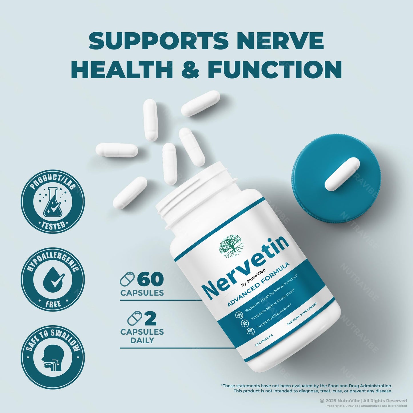 NutraVibe Nervetin Capsules 180 Capsules