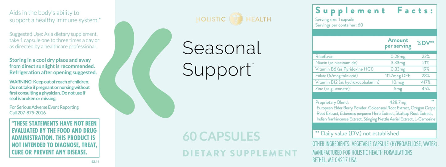 Holistic Health Seasonal Support 60 Capsules