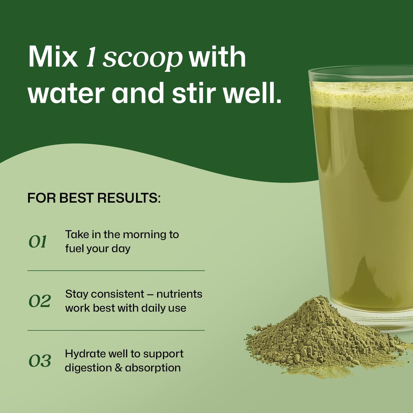 ColonBroom Superfood Greens Powder Supplement 5.3 Ounce