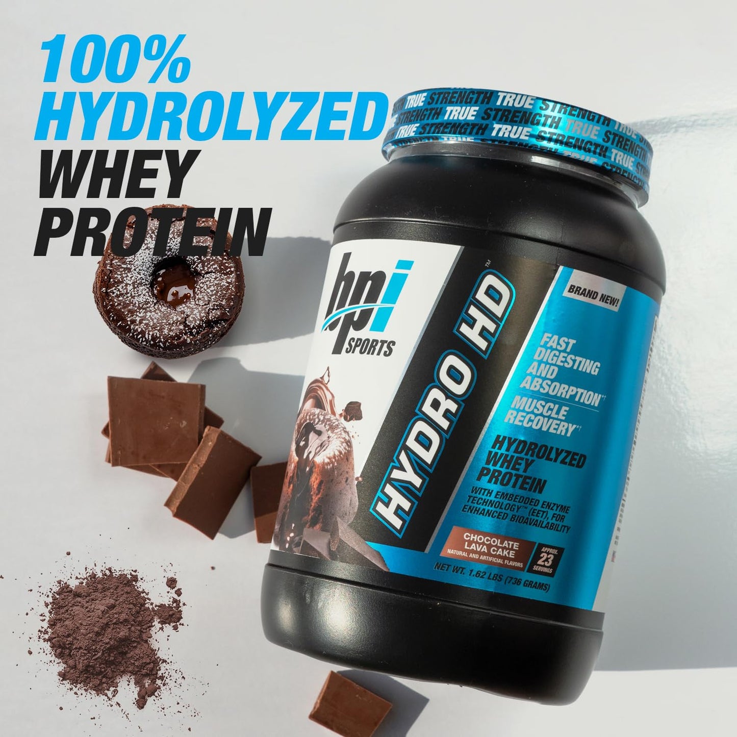 BPI Sports Hydro HD 100% Hydrolyzed Whey Protein Powder, 68 Servings, Chocolate Lava Cake