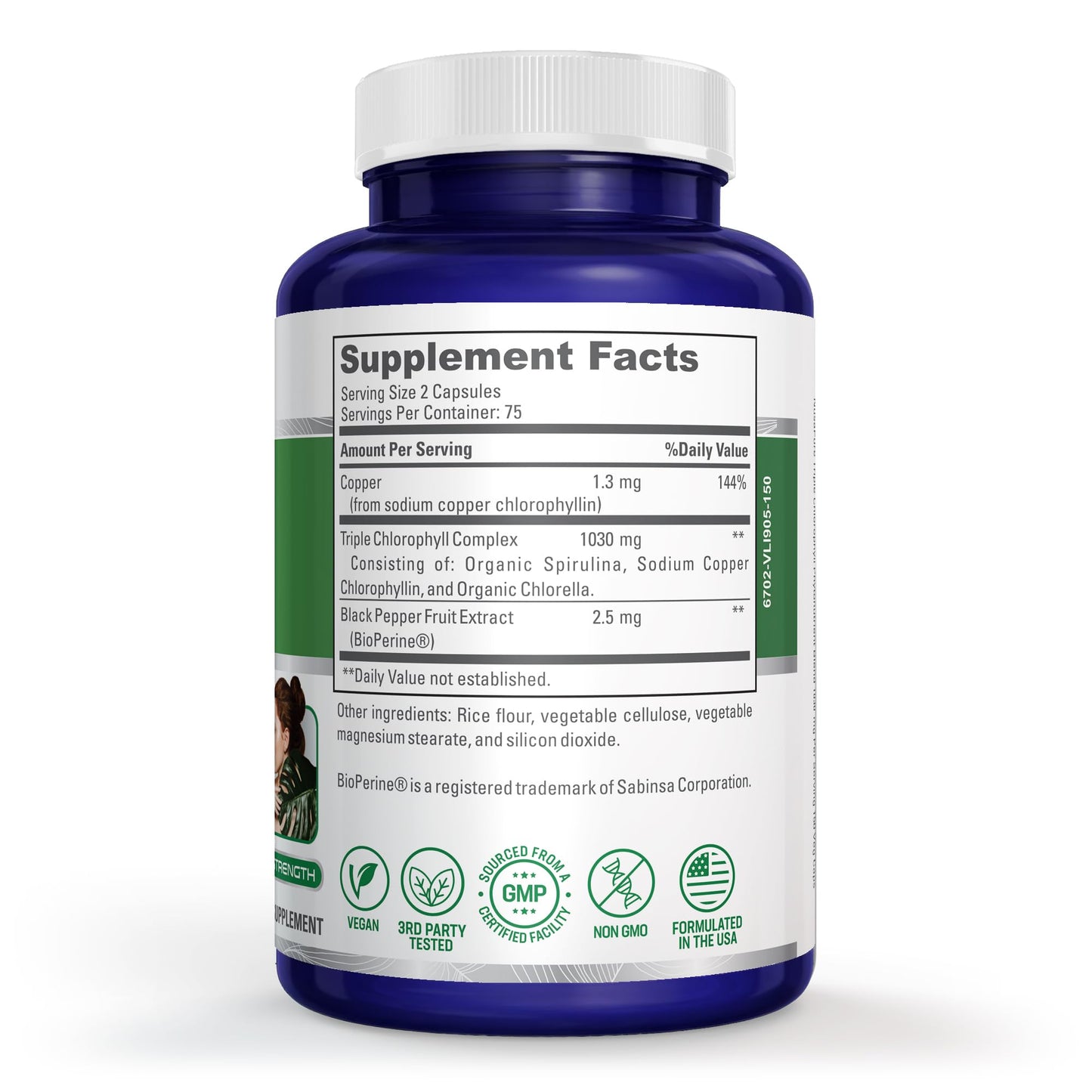 NusaPure Triple Chlorophyll 1030mg Capsules 150
