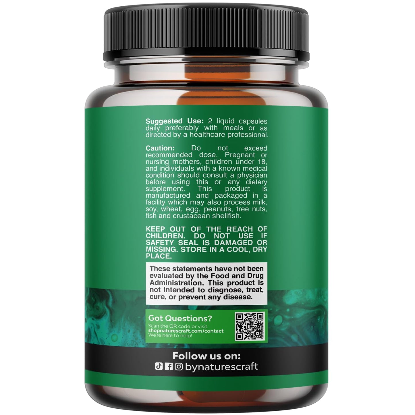 Natures Craft Hemp Seed Oil Capsules, 1000mg per Serving, Omega-3-6-9, 120 Capsules