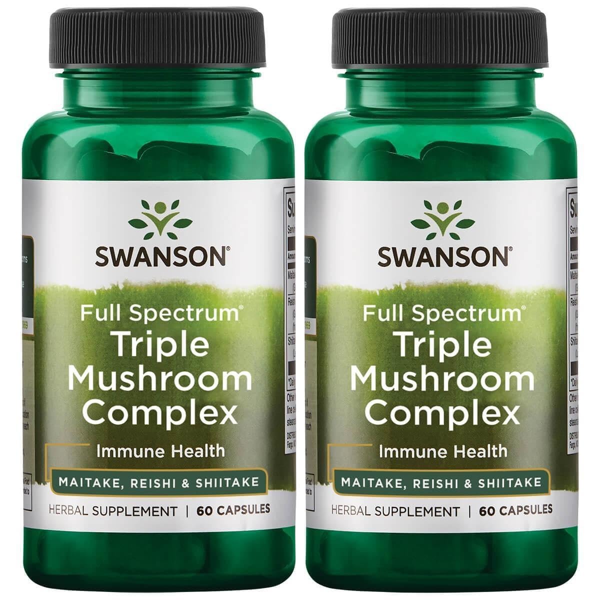 Swanson Full Spectrum Triple Mushroom Complex Capsules 120 Count