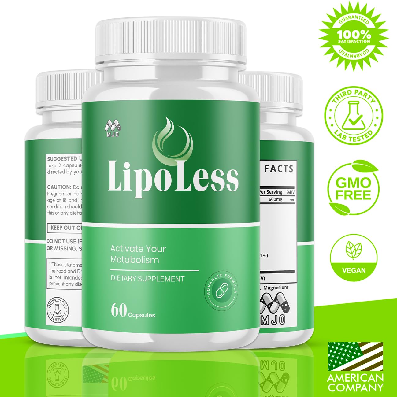 MJO LipoLess Capsules, 180 Capsules