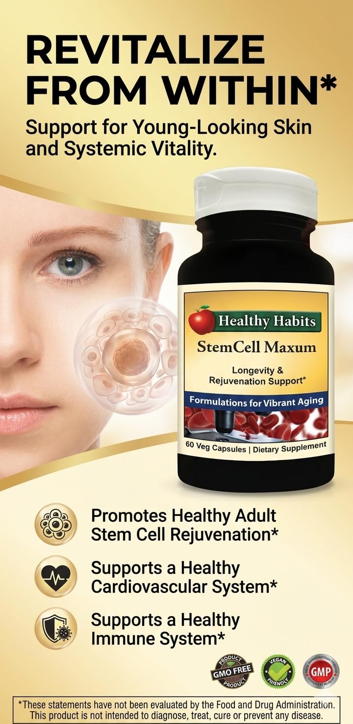 Healthy Habits StemCell Maxum Plant-Based Support Supplement Capsule 60