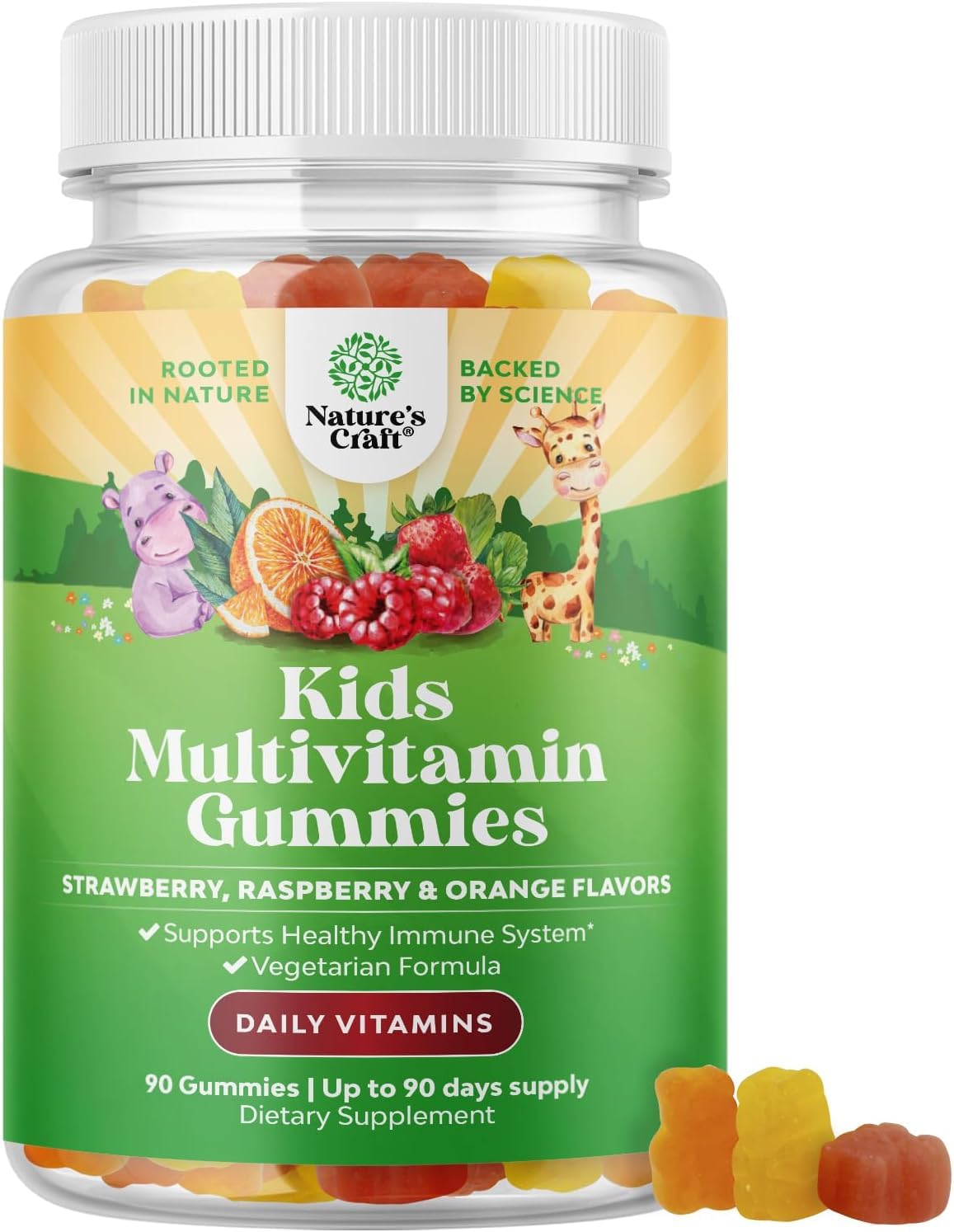 Natures Craft Plant Based Kids Multivitamin Gummies 90 Count