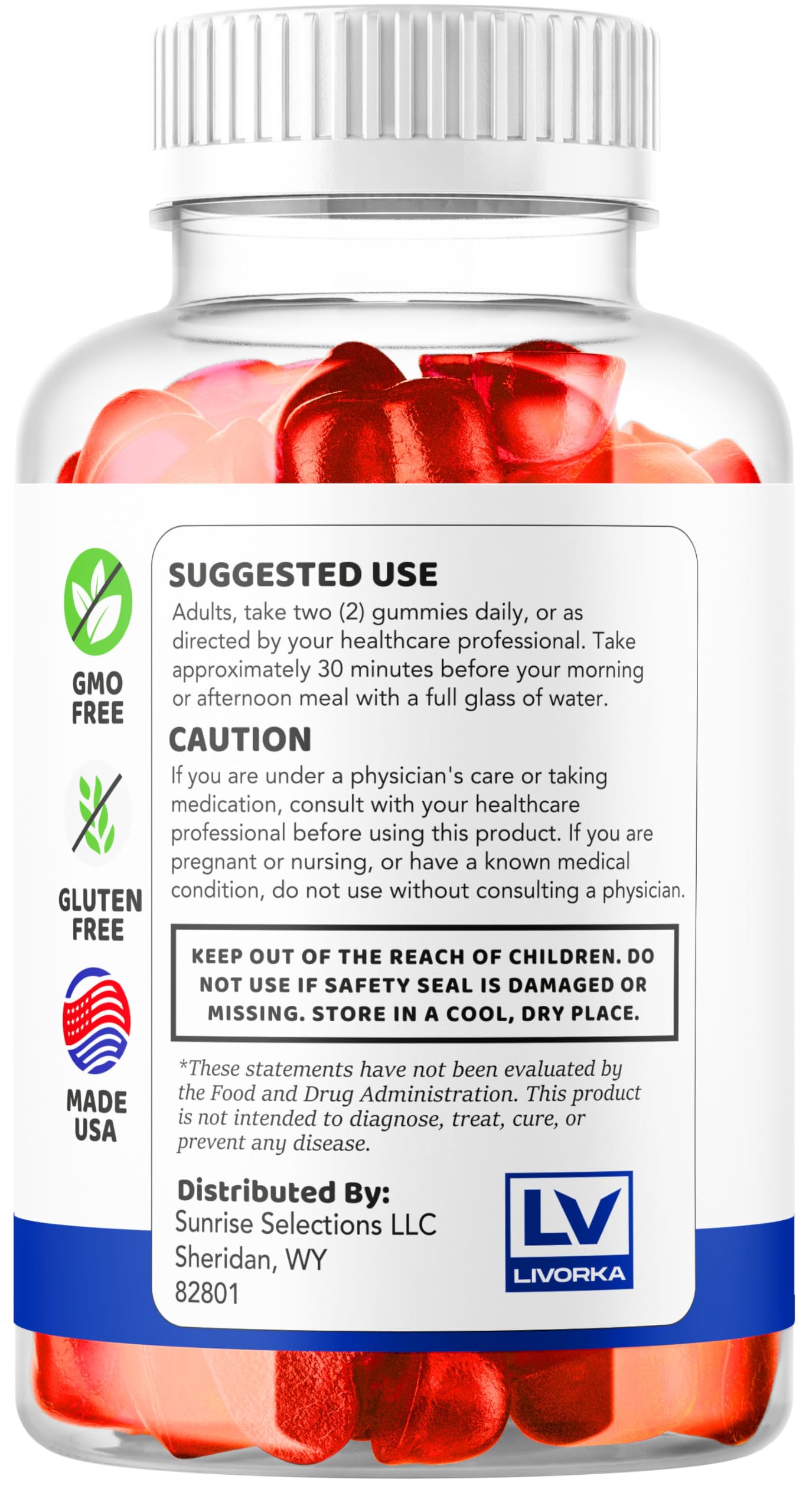 LIVORKA Healthy Flow ACV Gummies Advanced Formula, 300 Gummies