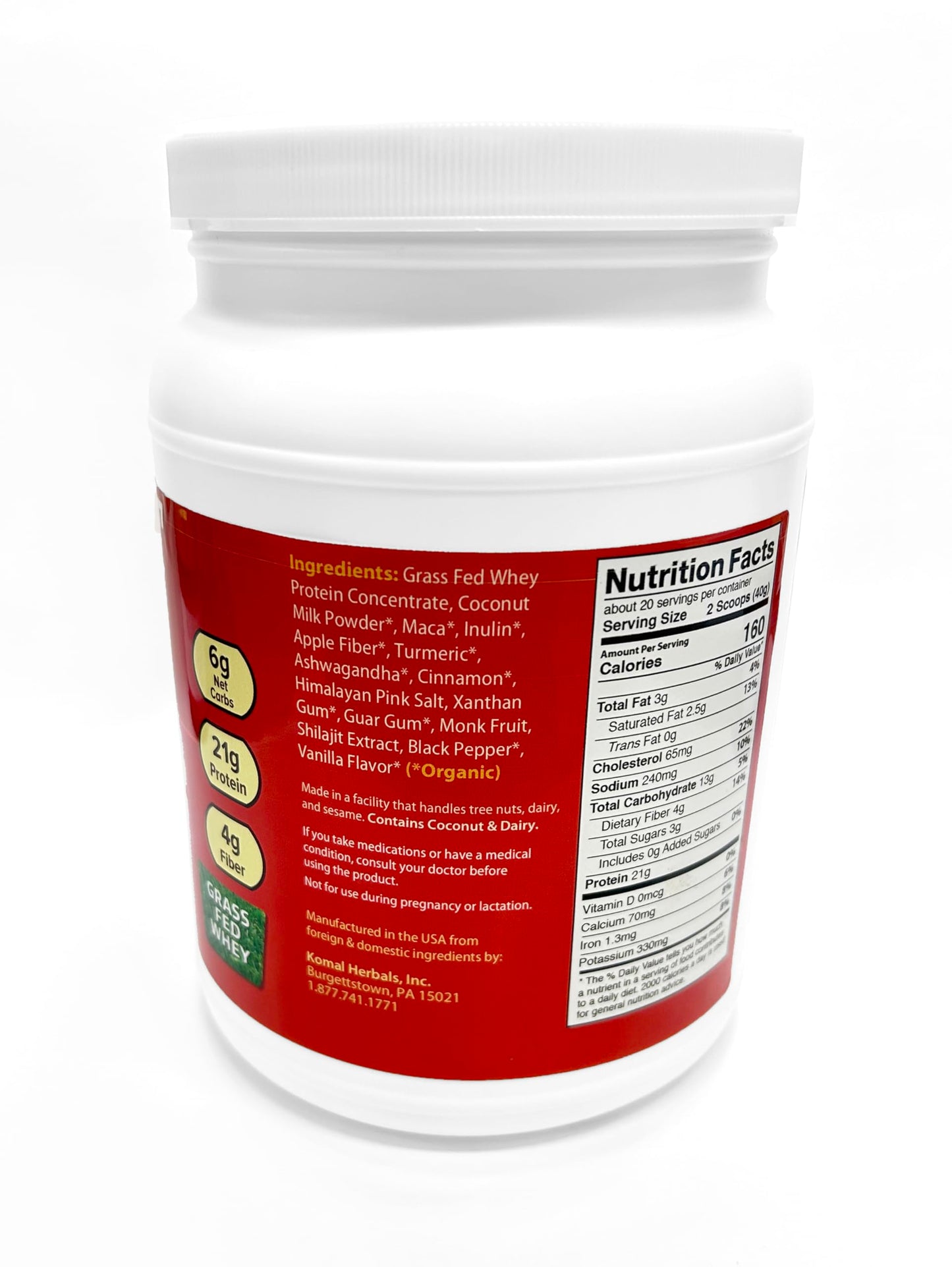 PRAAS Golden-T Whey Protein Vanilla Powder, 28.16 oz