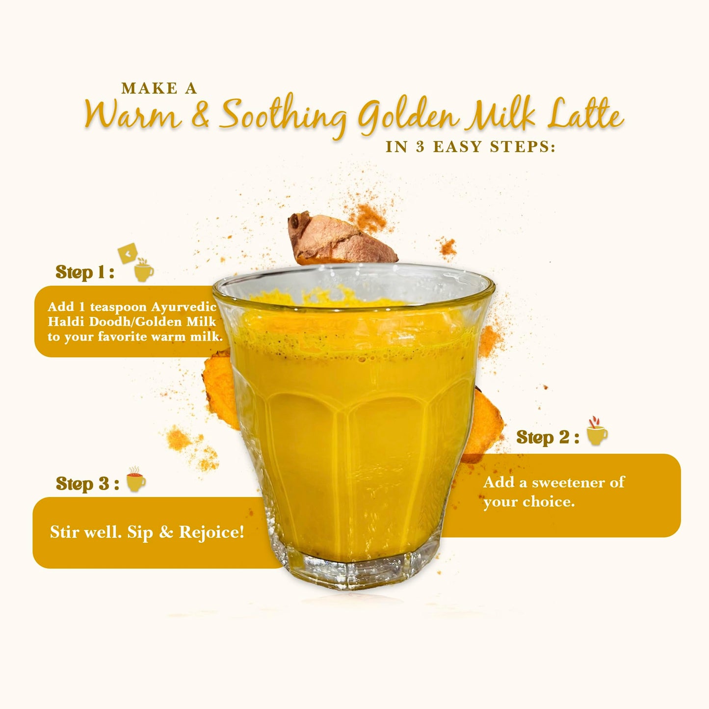 Mt. Meru Medicines Ayurvedic Haldi Doodh/Golden Milk Superblend with Immune Boosting Formula Powder, 1.76 oz
