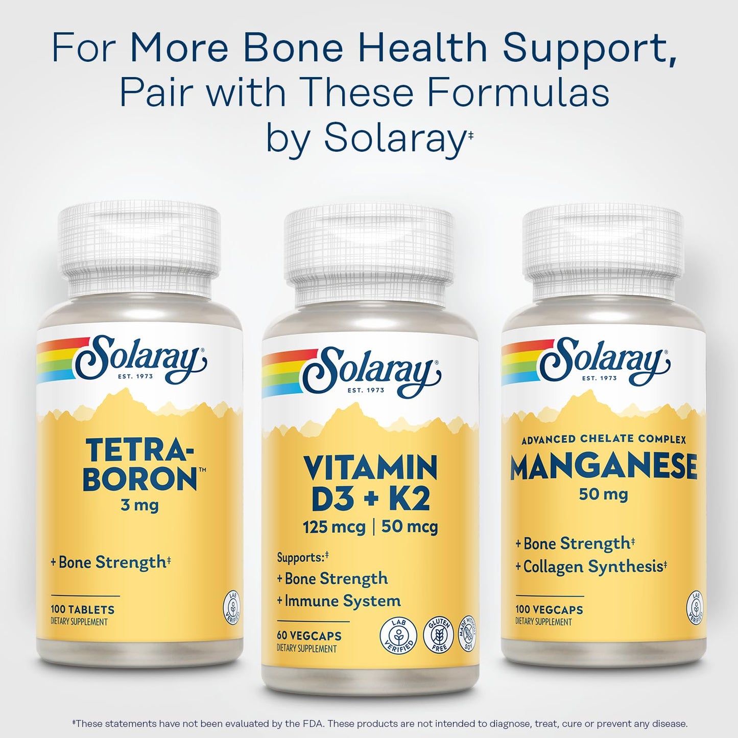 SOLARAY Vitamin D3 K2 Capsule, 60 Count