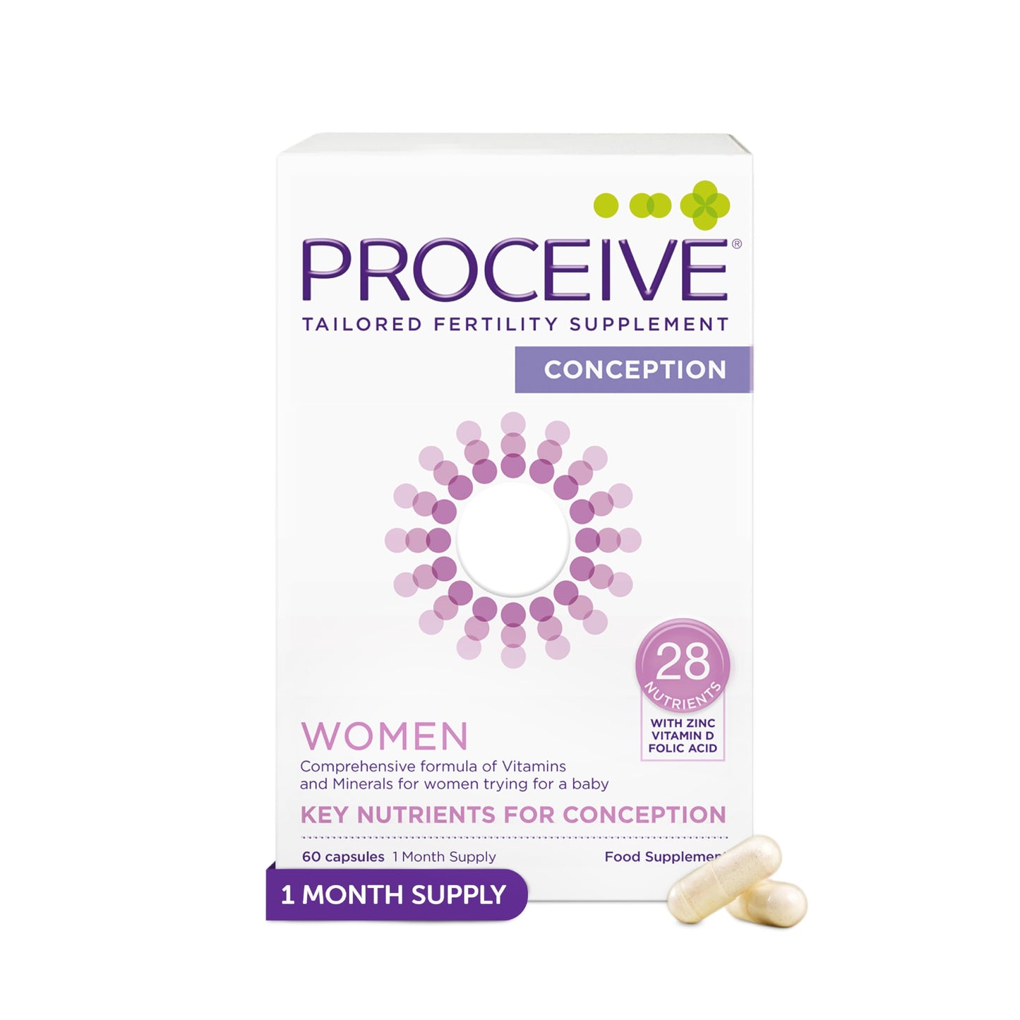 Proceive Tailored Fertility Supplement for Women Multivitamin 60 Capsules