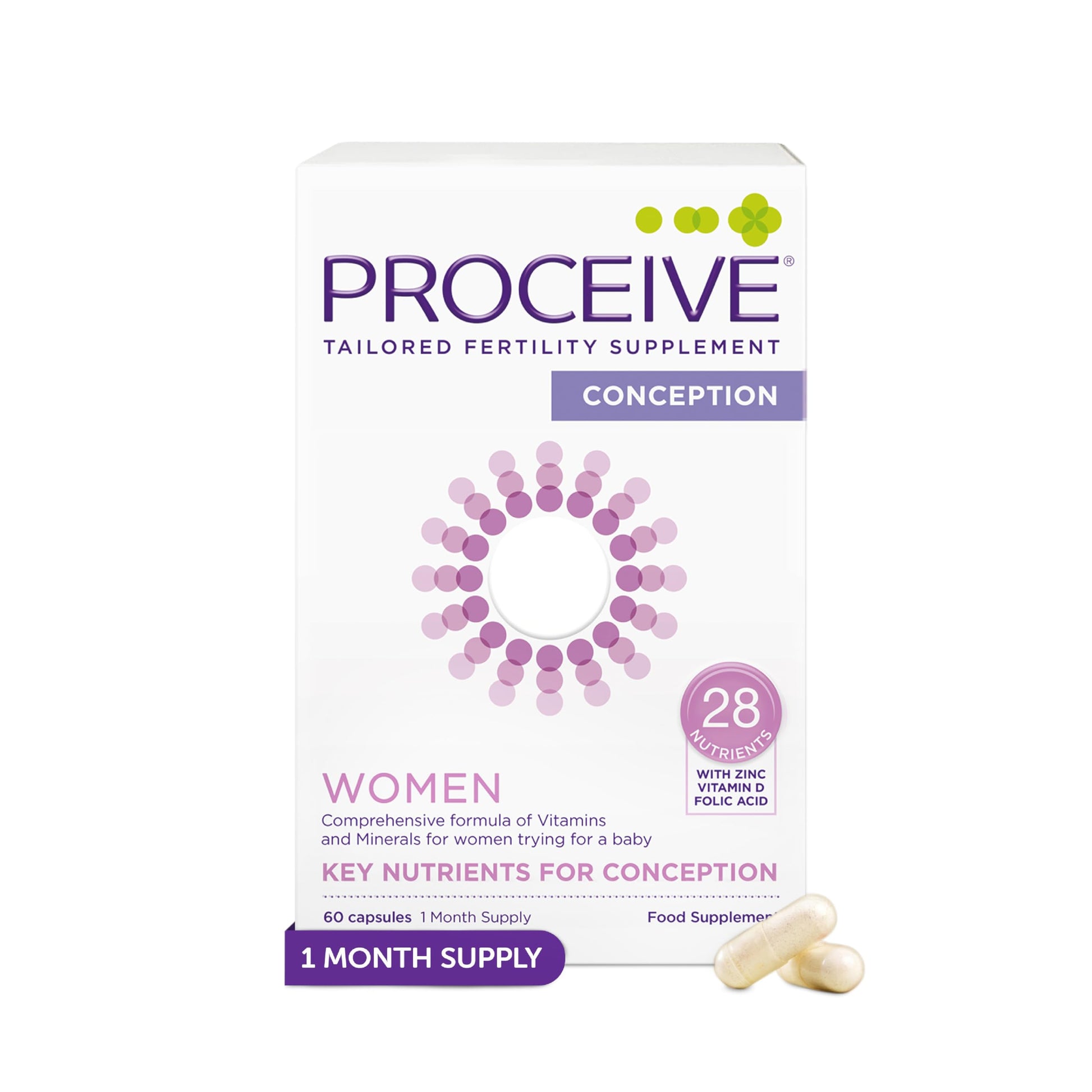 Proceive Tailored Fertility Supplement for Women Multivitamin 60 Capsules