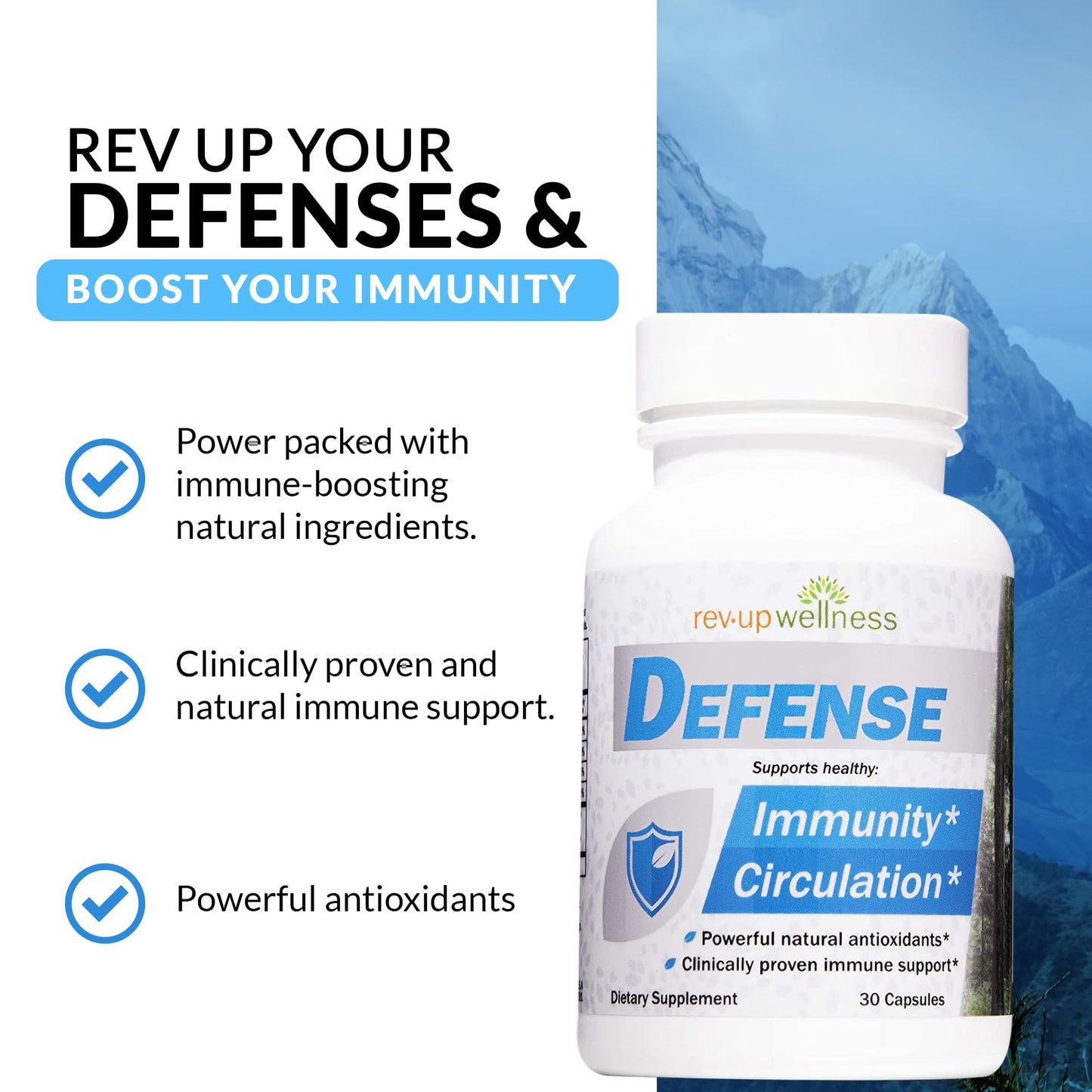 Rev Up Wellness Defense Daily Immune Support Capsule, 1 Count
