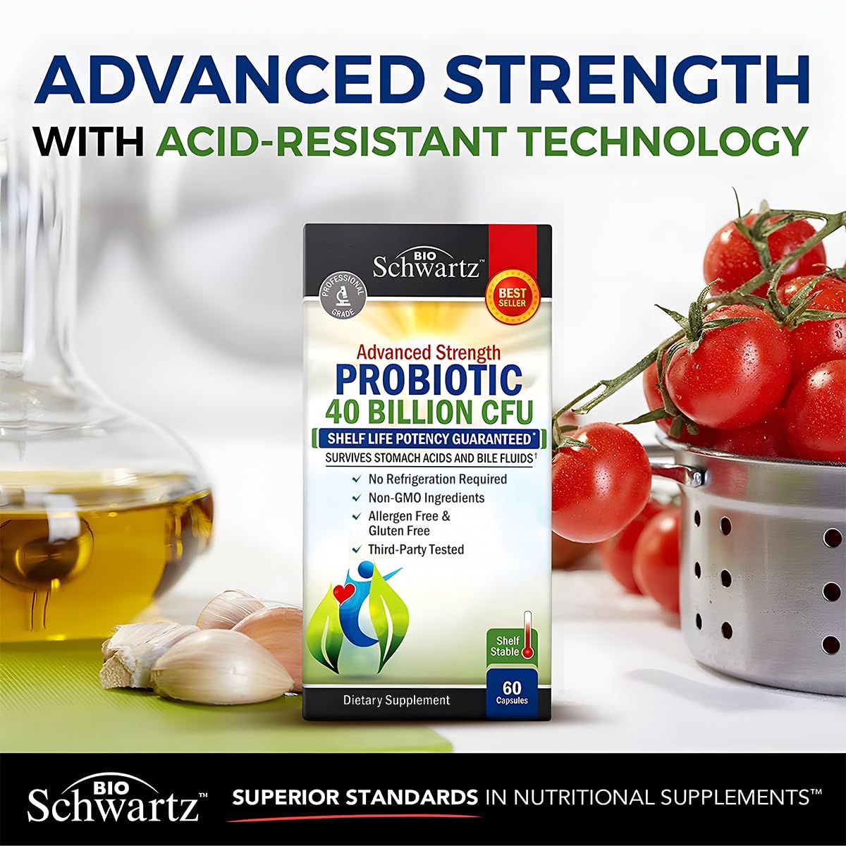 BioSchwartz Daily Probiotic Nutritional Supplement Capsule 60 Count