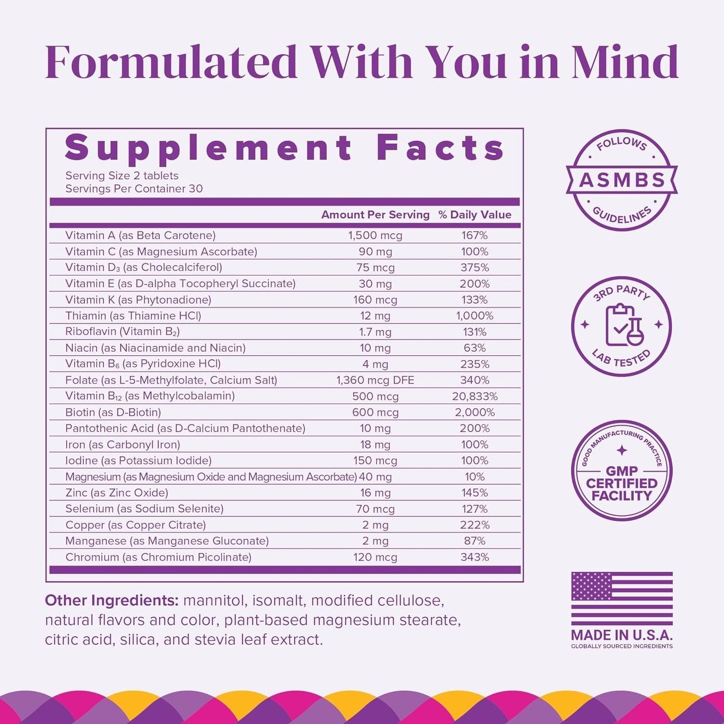 BariMelts Bariatric Multivitamin with Iron Tablets 120