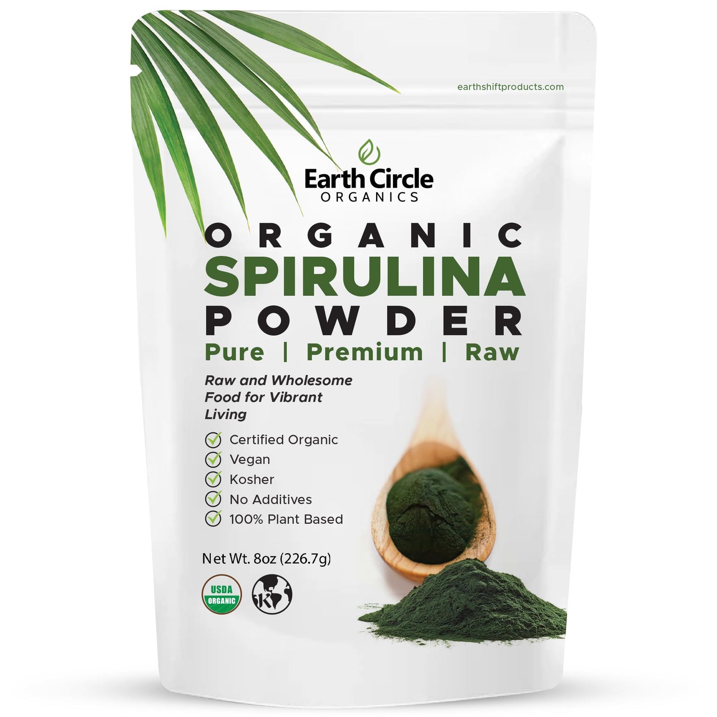 Earth Circle Organics Spirulina Powder 8 oz