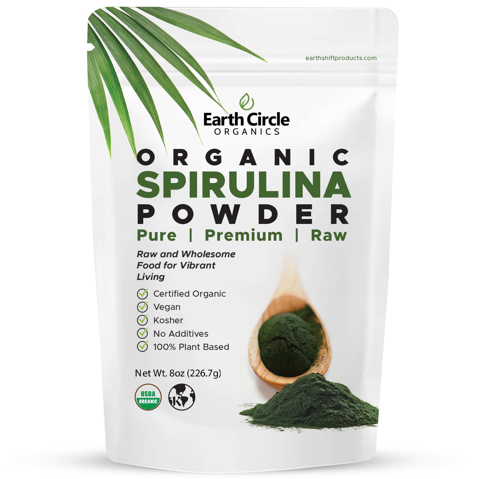 Earth Circle Organics Spirulina Powder 8 oz