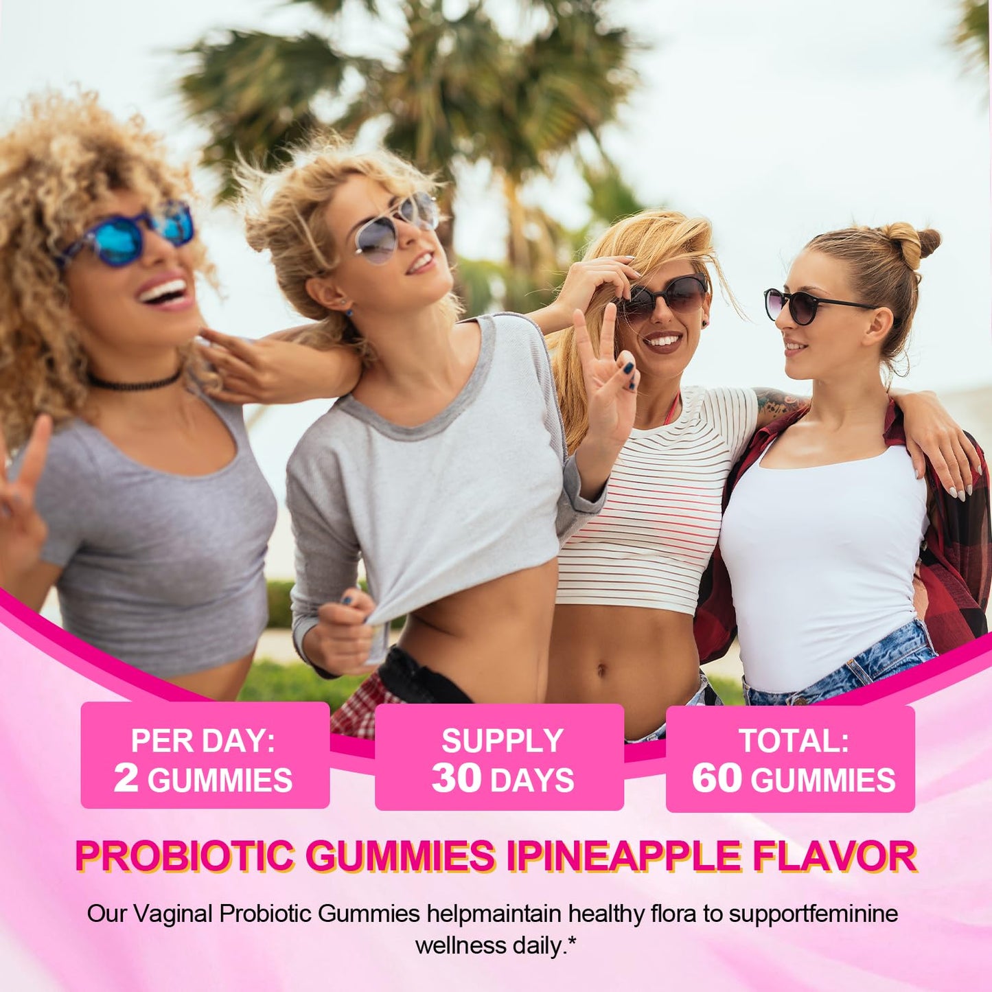 Suiyilary Feminine Probiotics Gummies for Women Powder 60 Gummies